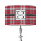 Red & Gray Plaid 12" Drum Lamp Shade - Poly-film (Personalized)