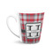 Red & Gray Plaid 12 Oz Latte Mug - Front