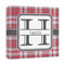 Red & Gray Plaid 12x12 - Canvas Print - Angled View