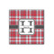 Red & Gray Plaid 12x12 Wood Print - Front View