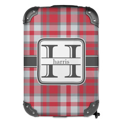 Red & Gray Plaid Kids Hard Shell Backpack (Personalized)