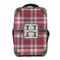 Red & Gray Plaid 15" Hard Shell Backpack (Personalized)