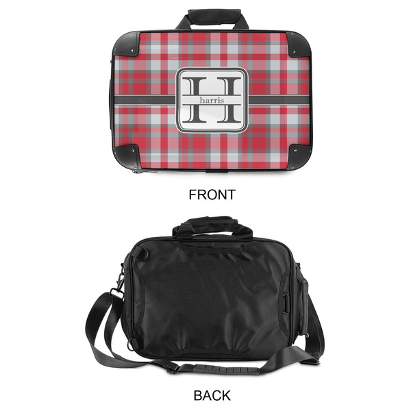 Red & Gray Plaid 15" Hard Shell Briefcase - APPROVAL