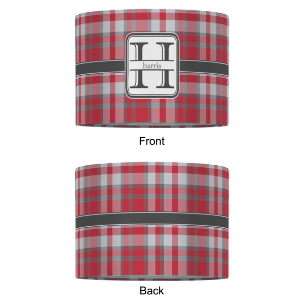Red & Gray Plaid 16" Drum Lampshade - APPROVAL (Fabric)