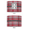 Red & Gray Plaid 16" Drum Lampshade - APPROVAL (Fabric)