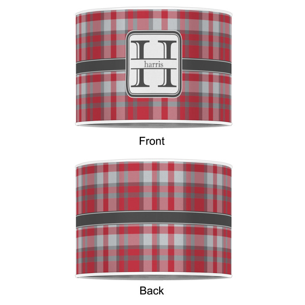 Red & Gray Plaid 16" Drum Lampshade - APPROVAL (Poly Film)