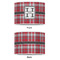 Red & Gray Plaid 16" Drum Lampshade - APPROVAL (Poly Film)