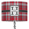 Red & Gray Plaid 16" Drum Lampshade - ON STAND (Fabric)