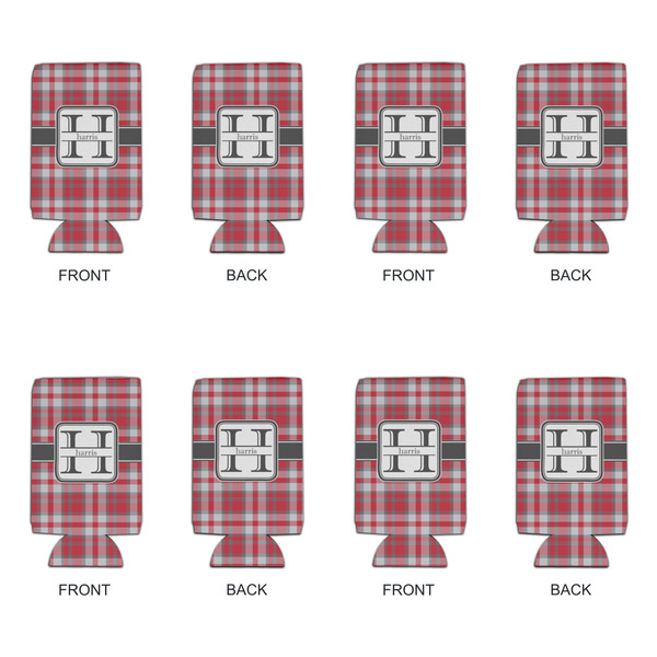 Red & Gray Plaid 16oz Can Sleeve - Set of 4 - APPROVAL