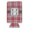 Red & Gray Plaid 16oz Can Sleeve - Set of 4 - FRONT