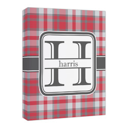 Red & Gray Plaid Canvas Print - 16x20 (Personalized)