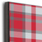 Red & Gray Plaid 16x20 Wood Print - Closeup