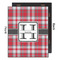 Red & Gray Plaid 16x20 Wood Print - Front & Back View