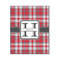 Red & Gray Plaid 16x20 Wood Print - Front View