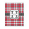 Red & Gray Plaid Wood Print - 16x20 (Personalized)