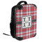 Red & Gray Plaid 18" Hard Shell Backpacks - ANGLED VIEW