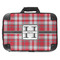 Red & Gray Plaid Hard Shell Briefcase - 18" (Personalized)
