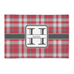 Red & Gray Plaid 2' x 3' Indoor Area Rug (Personalized)