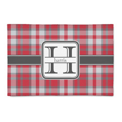 Red & Gray Plaid 2' x 3' Indoor Area Rug (Personalized)