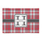 Red & Gray Plaid 2' x 3' Indoor Area Rug (Personalized)