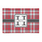 Red & Gray Plaid 2'x3' Patio Rug - Front/Main
