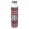 Red & Gray Plaid 20oz Water Bottles - Full Print - Front/Main