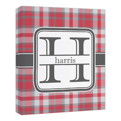 Red & Gray Plaid Canvas Print - 20x24 (Personalized)