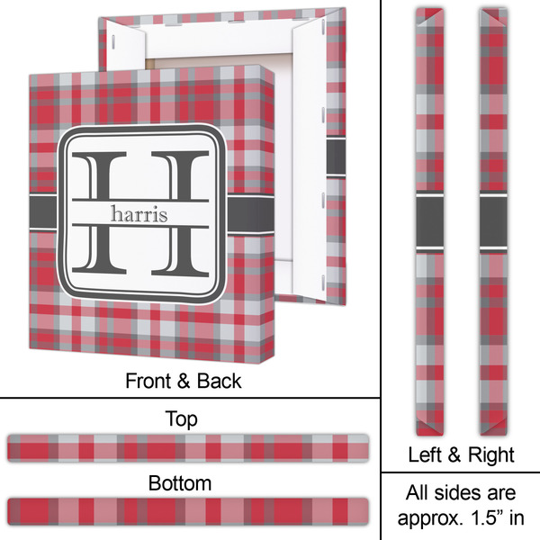 Red & Gray Plaid 20x24 - Canvas Print - Approval