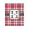 Red & Gray Plaid 20x24 Wood Print - Front View