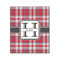 Red & Gray Plaid Wood Print - 20x24 (Personalized)