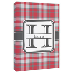 Red & Gray Plaid Canvas Print - 20x30 (Personalized)
