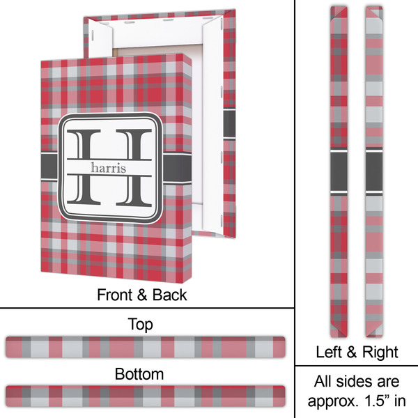 Red & Gray Plaid 20x30 - Canvas Print - Approval