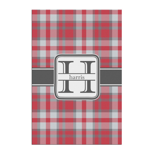 Custom Red & Gray Plaid Posters - Matte - 20x30 (Personalized)