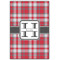 Red & Gray Plaid Wood Print - 20x30 (Personalized)