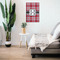 Red & Gray Plaid 20x30 Wood Print - In Context