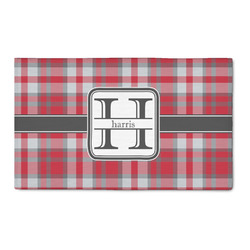 Red & Gray Plaid 3' x 5' Indoor Area Rug (Personalized)