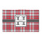 Red & Gray Plaid 3'x5' Patio Rug - Front/Main
