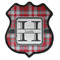 Red & Gray Plaid 4 Point Shield