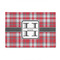 Red & Gray Plaid 4' x 6' Indoor Area Rug (Personalized)