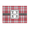 Red & Gray Plaid 4'x6' Patio Rug - Front/Main