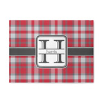 Red & Gray Plaid 5' x 7' Indoor Area Rug (Personalized)
