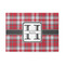 Red & Gray Plaid 5' x 7' Indoor Area Rug (Personalized)
