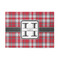 Red & Gray Plaid 5' x 7' Patio Rug (Personalized)