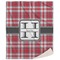 Red & Gray Plaid 50x60 Sherpa Blanket