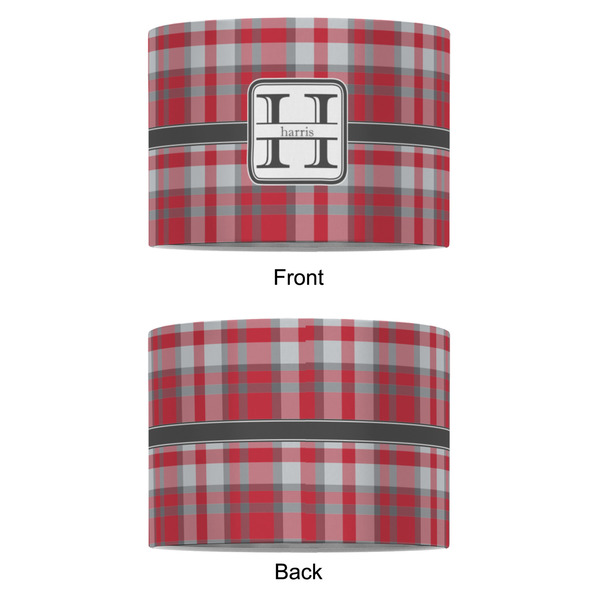 Red & Gray Plaid 8" Drum Lampshade - APPROVAL (Fabric)