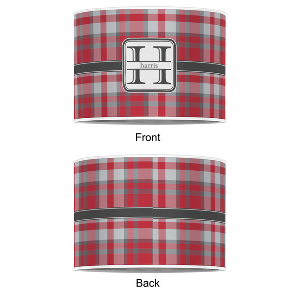 Red & Gray Plaid 8" Drum Lampshade - APPROVAL (Poly Film)