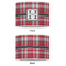 Red & Gray Plaid 8" Drum Lampshade - APPROVAL (Poly Film)