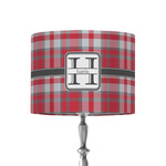 Red & Gray Plaid 8" Drum Lamp Shade - Fabric (Personalized)