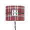 Red & Gray Plaid 8" Drum Lamp Shade - Fabric (Personalized)