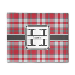 Red & Gray Plaid 8' x 10' Patio Rug (Personalized)